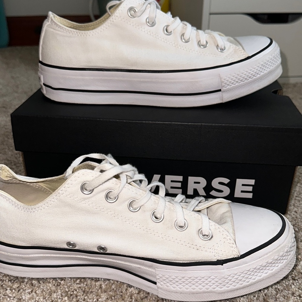 Converse platform, low tops.